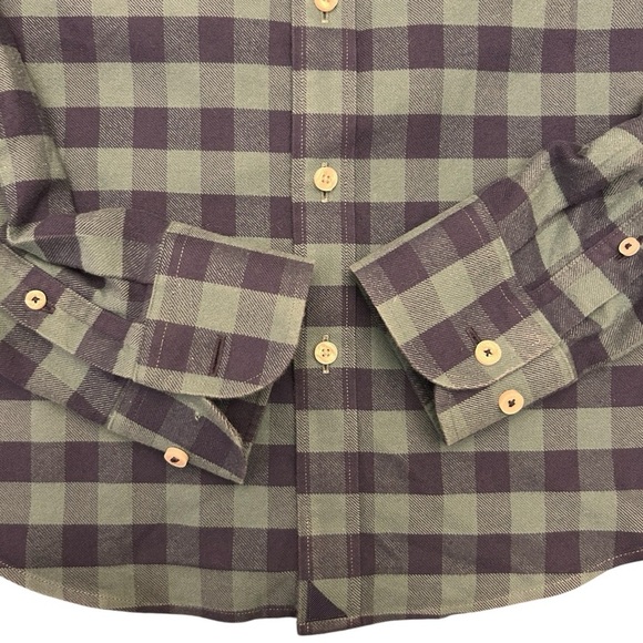 UNTUCKit Navy & Green Vigouroux Plaid Flannel Button Down Shirt Men’s Size M - Picture 8 of 15